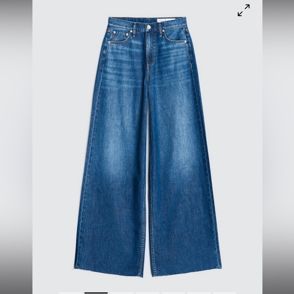 Rag & Bone Featherweight Sofie Ultra Wide Leg Jean in Otto Medium Wash Size 31 - Picture 2 of 15
